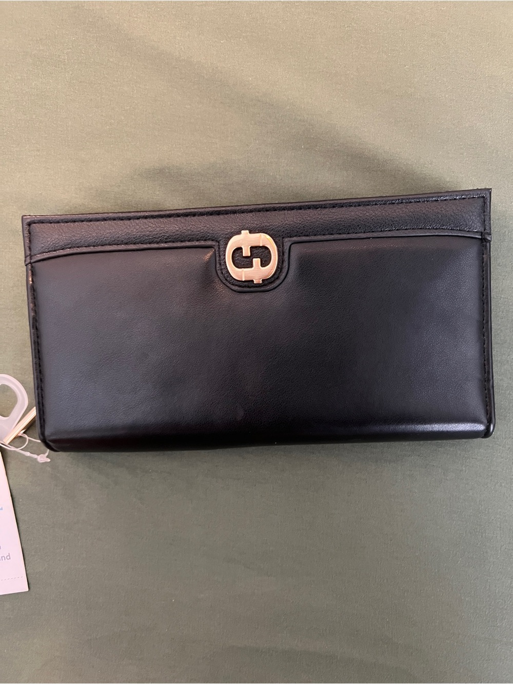Black Wallet with Gold Accent